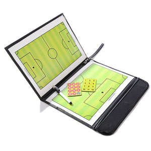 Coaching Board Foldable Football Tactic Board Magnetic Soccer Coach Tactical Plate Book Set with Pen Clipboard Football Supplies