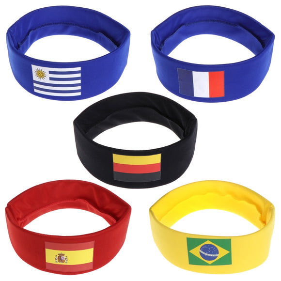 Soccer Fans Cheer Headband National Flag Scarf for 2018 Russia World Cup Football #35/10W